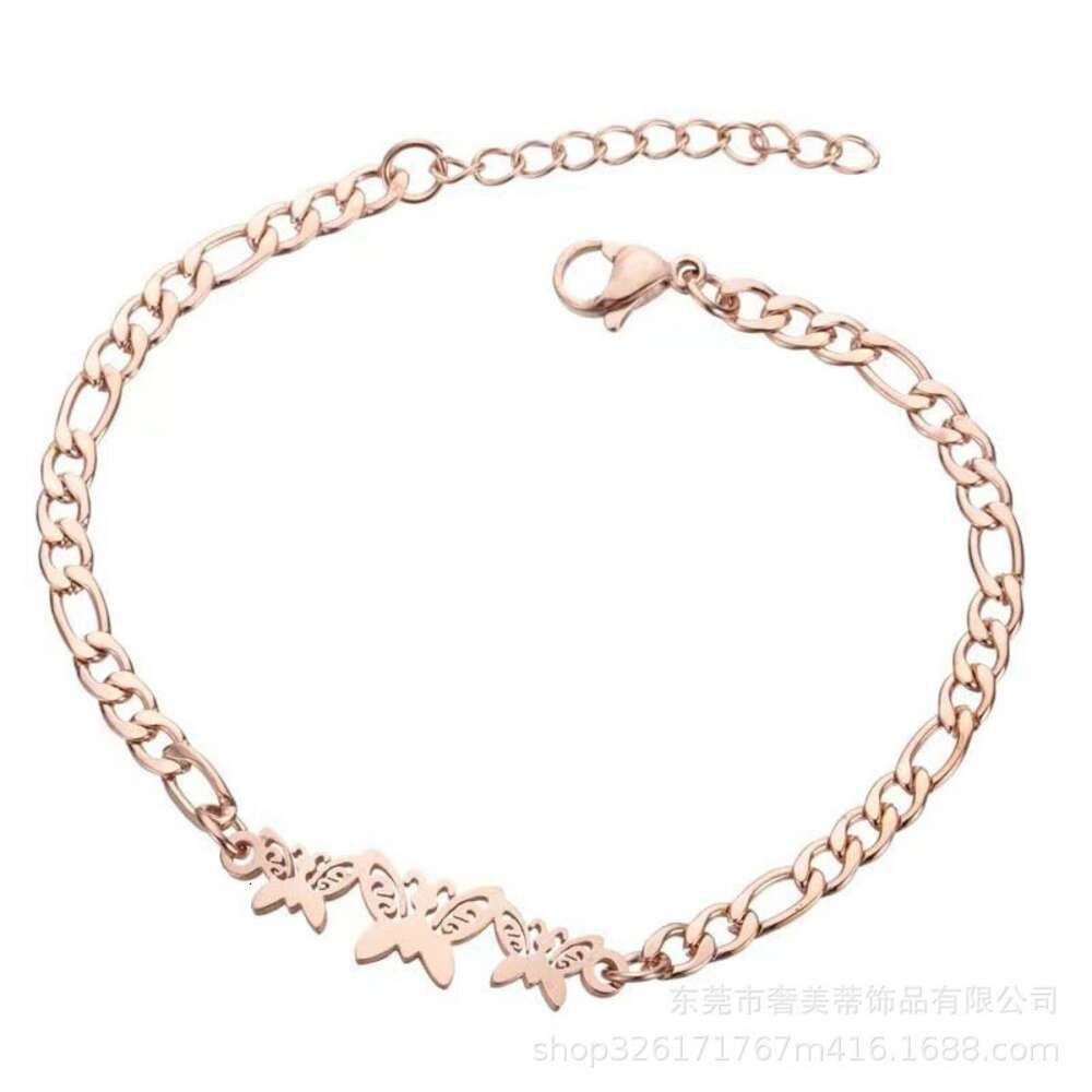 Rose Golden Flower Butterfly-18K