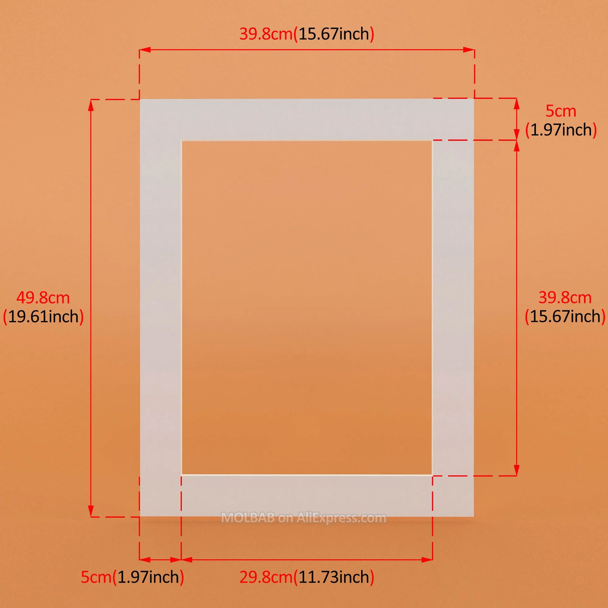 色：16x12インチの白