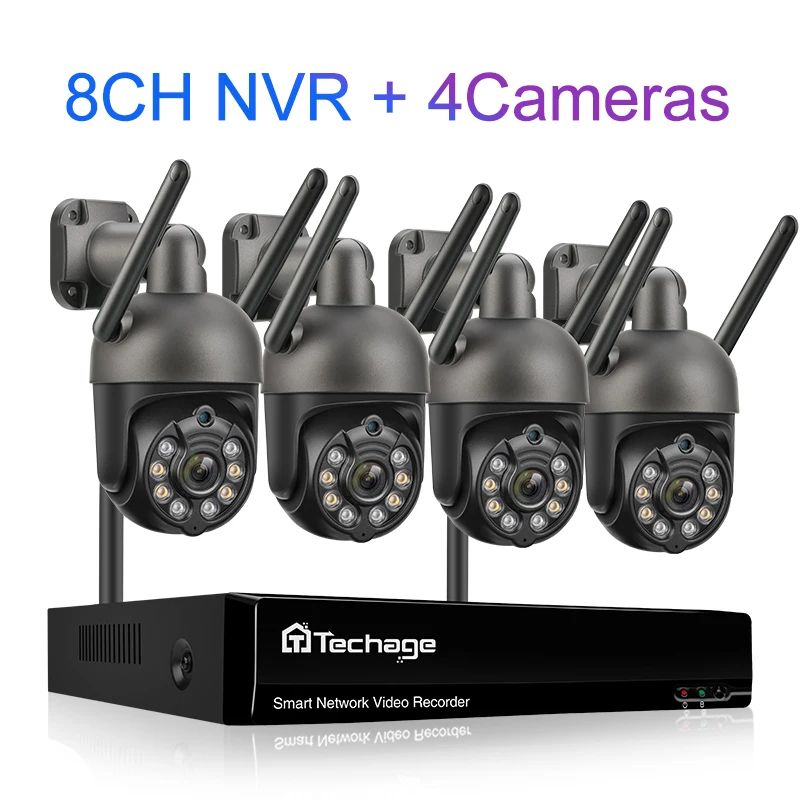 Size:3TColor:8CH NVR 4 Cameras