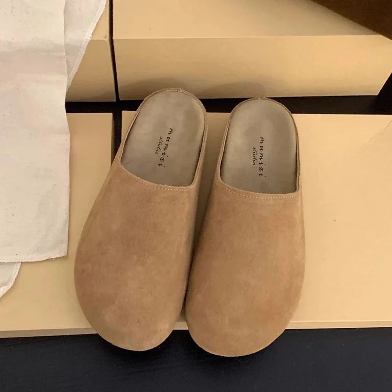 Leopard Women Slippers Platform Flats Suede Mule Shoes Woman Trend Slingback Casual Walking Fashion Mujer Zapatos 241106_voghion.com