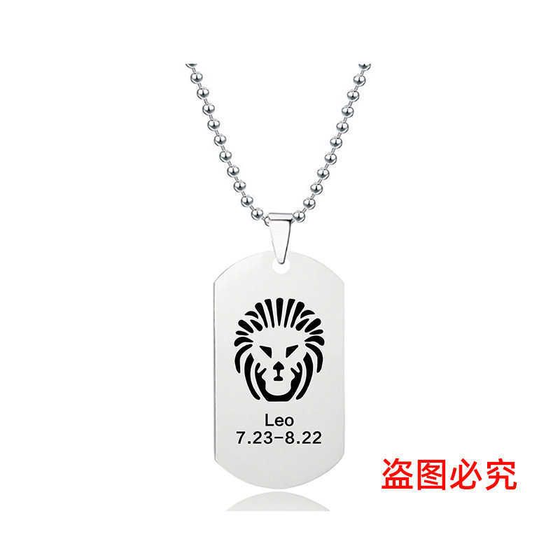 (Leo) W00220 Collar de plata