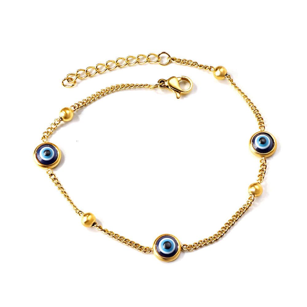 Blue Cat Eye Stone Steel Ball Armband