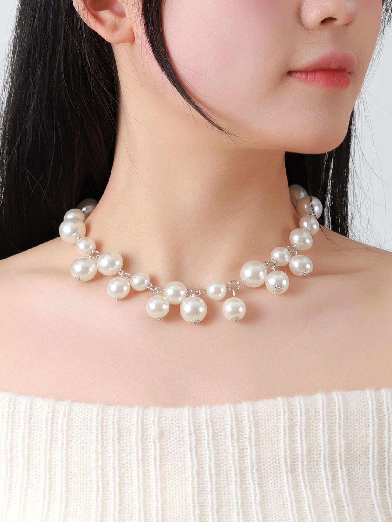 Imitation Style de perle blanc