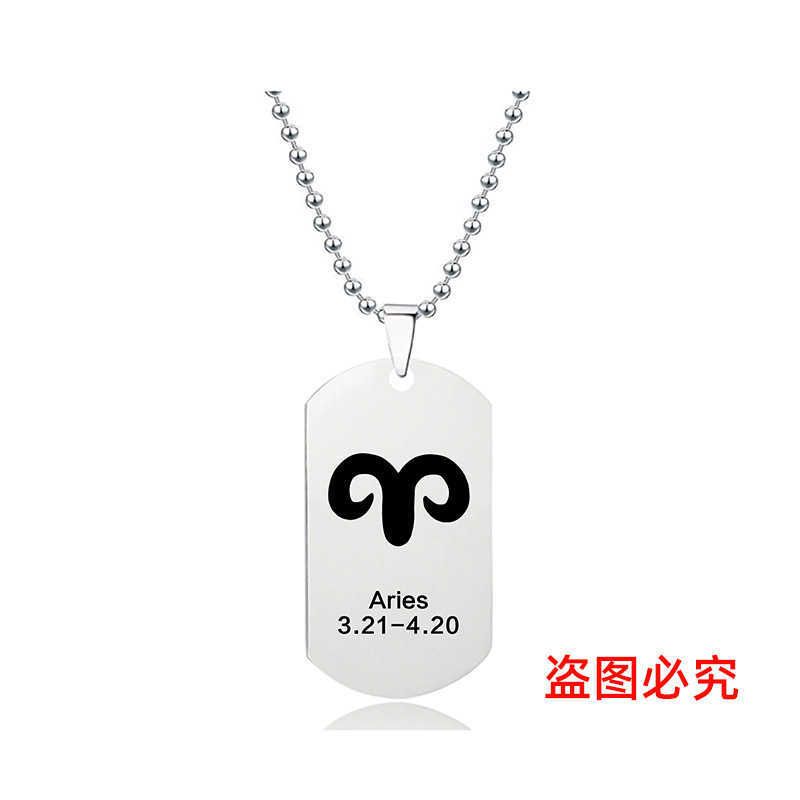 (Aries) W00216 Collar de plata