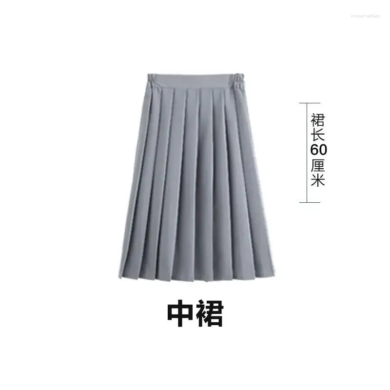 Gray midi skirt