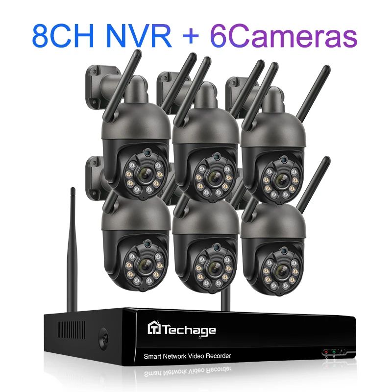 Size:2TColor:8CH NVR 6 Cameras