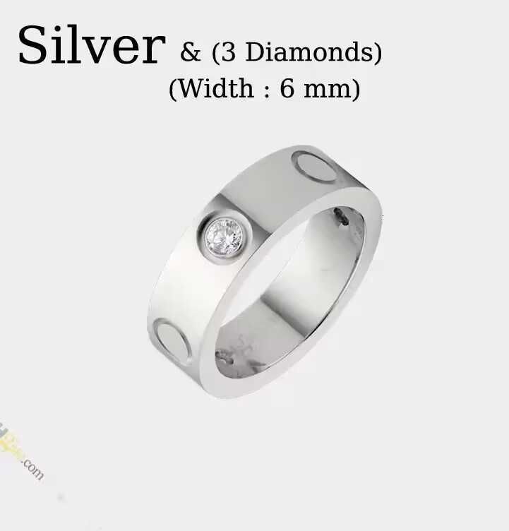 #5-silver (6mm)-3 Diamond