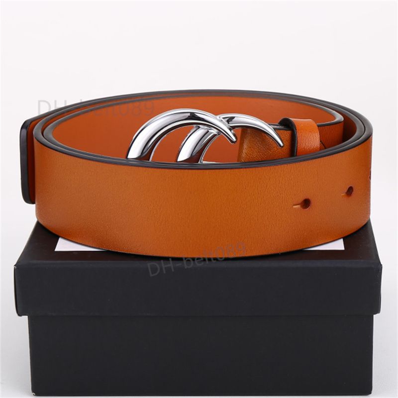 #14 Bright silver buckle + brown