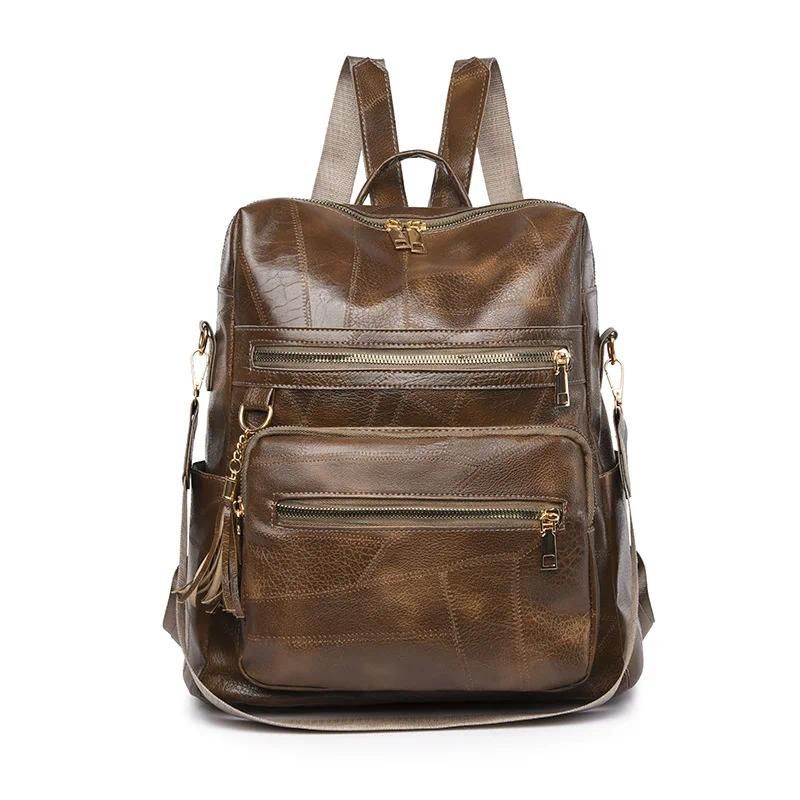 Brown woman backpack