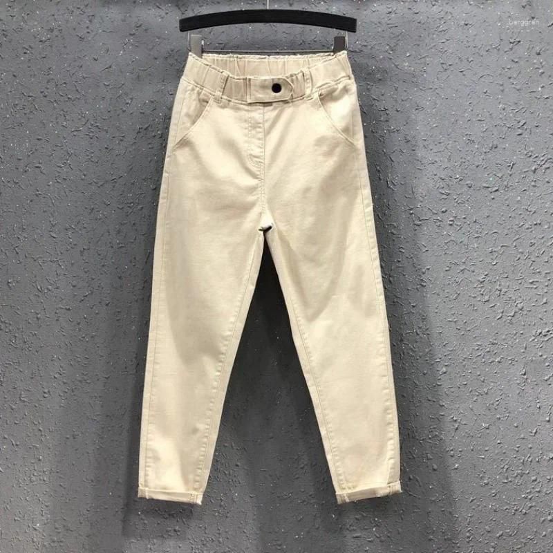 Light khaki cropped