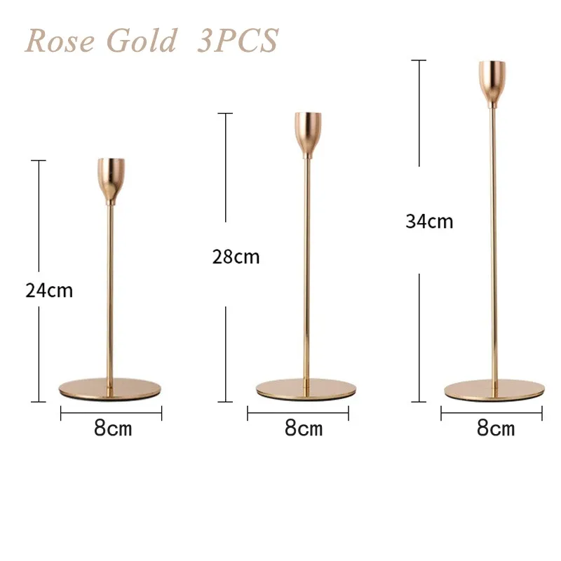 3PCS Rose Gold