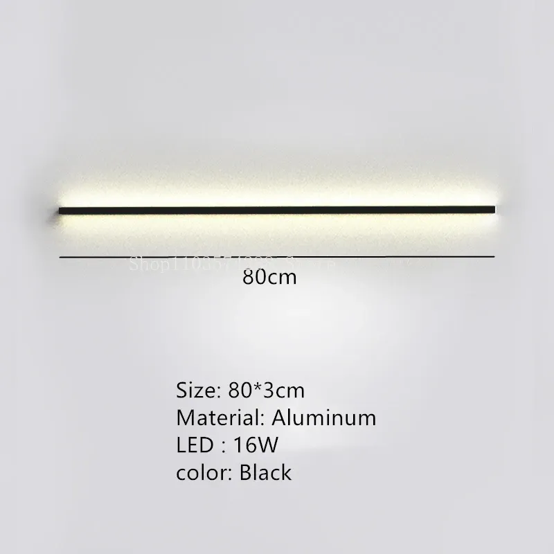 Cina White Light 80 cm-nero