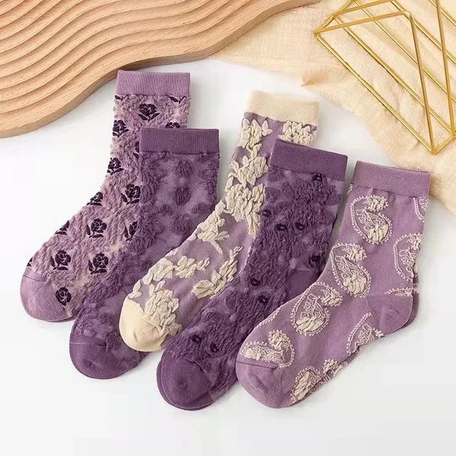 5 Pairs Purple