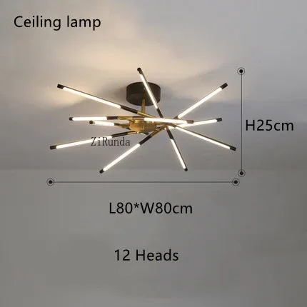 All Gold bady Cold light Ceiling lamp1