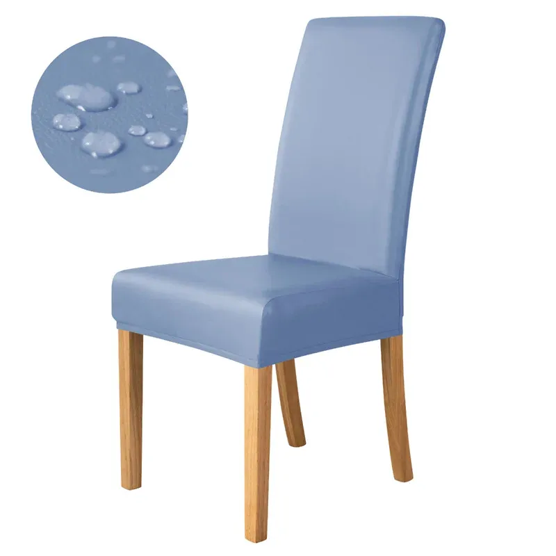 Couverture de chaise de 1 morceau en bleu gris imperméable