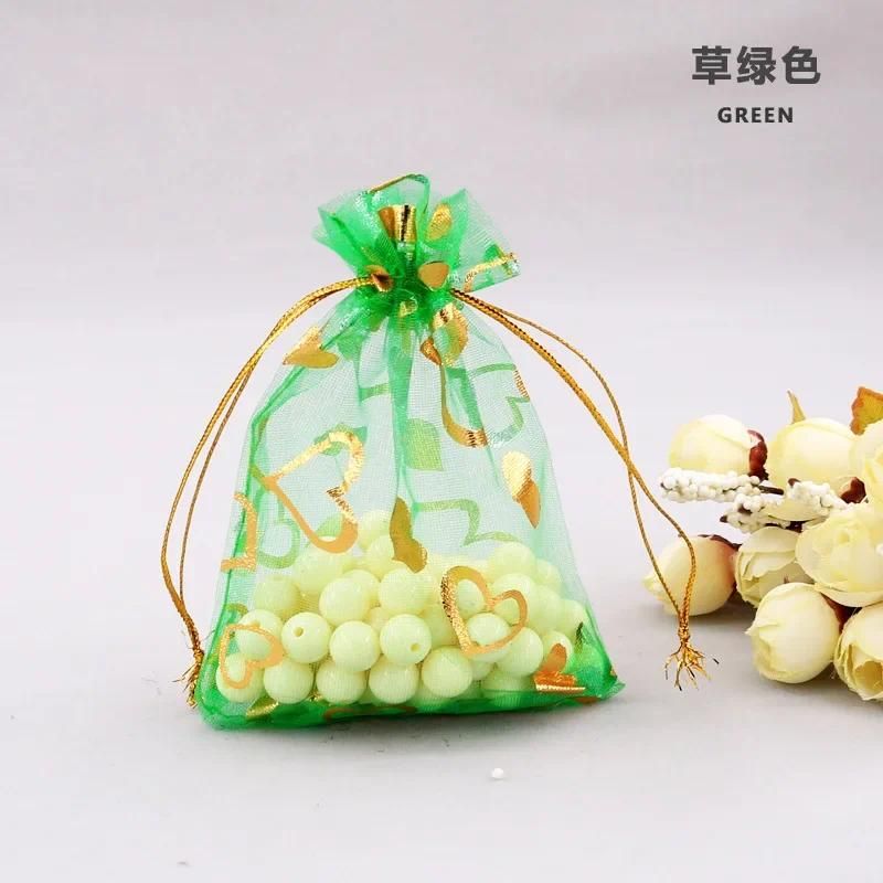 9x12cm Bag organzing Bronzing Love Green