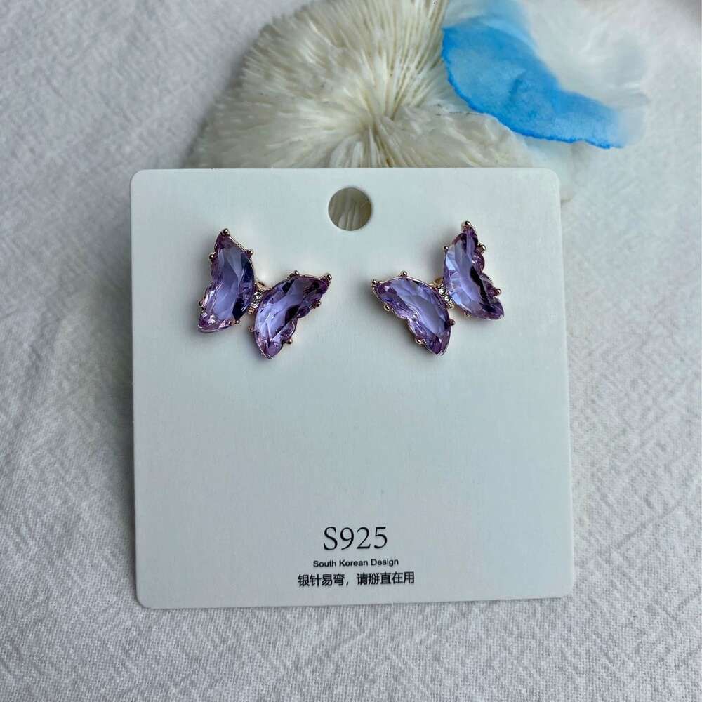 Boucles d'oreilles violettes