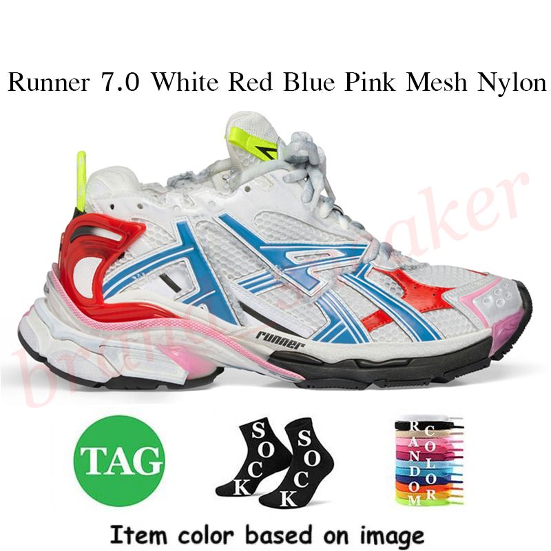 B16 Runner 7.0 White Red Blue Pink Mesh