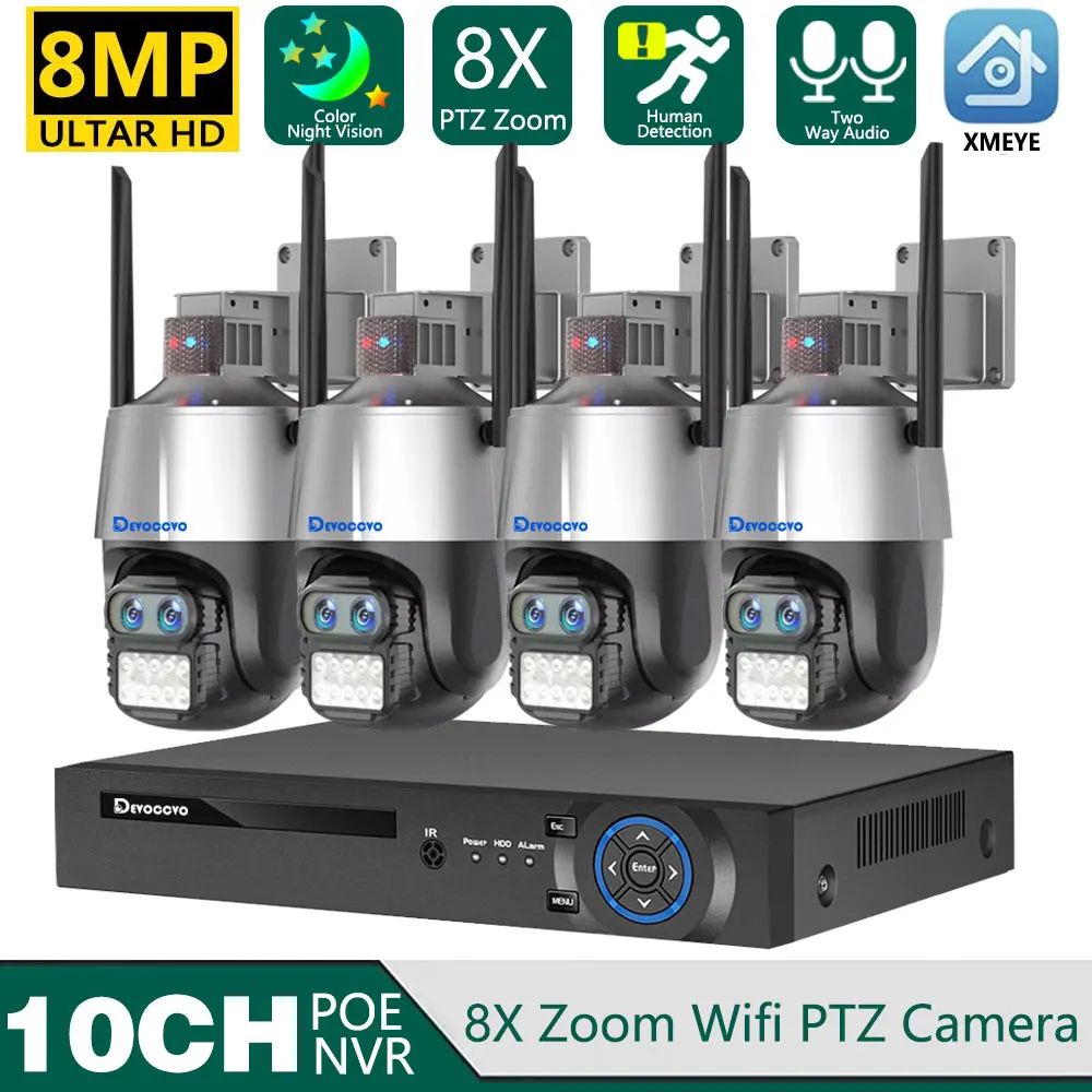 3T-UK Plug-10ch NVR 4Camera