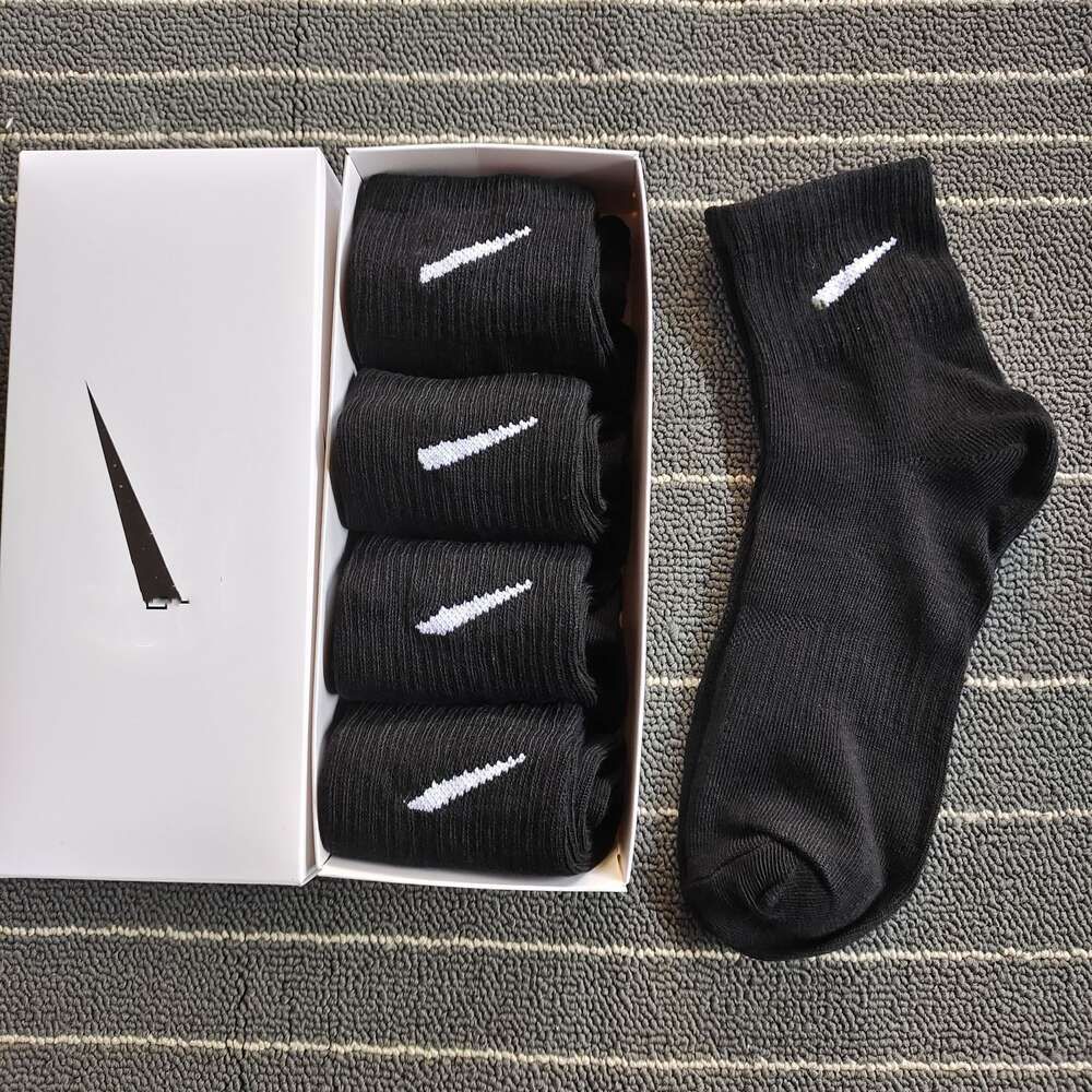 Mid Length Socks Black Blended