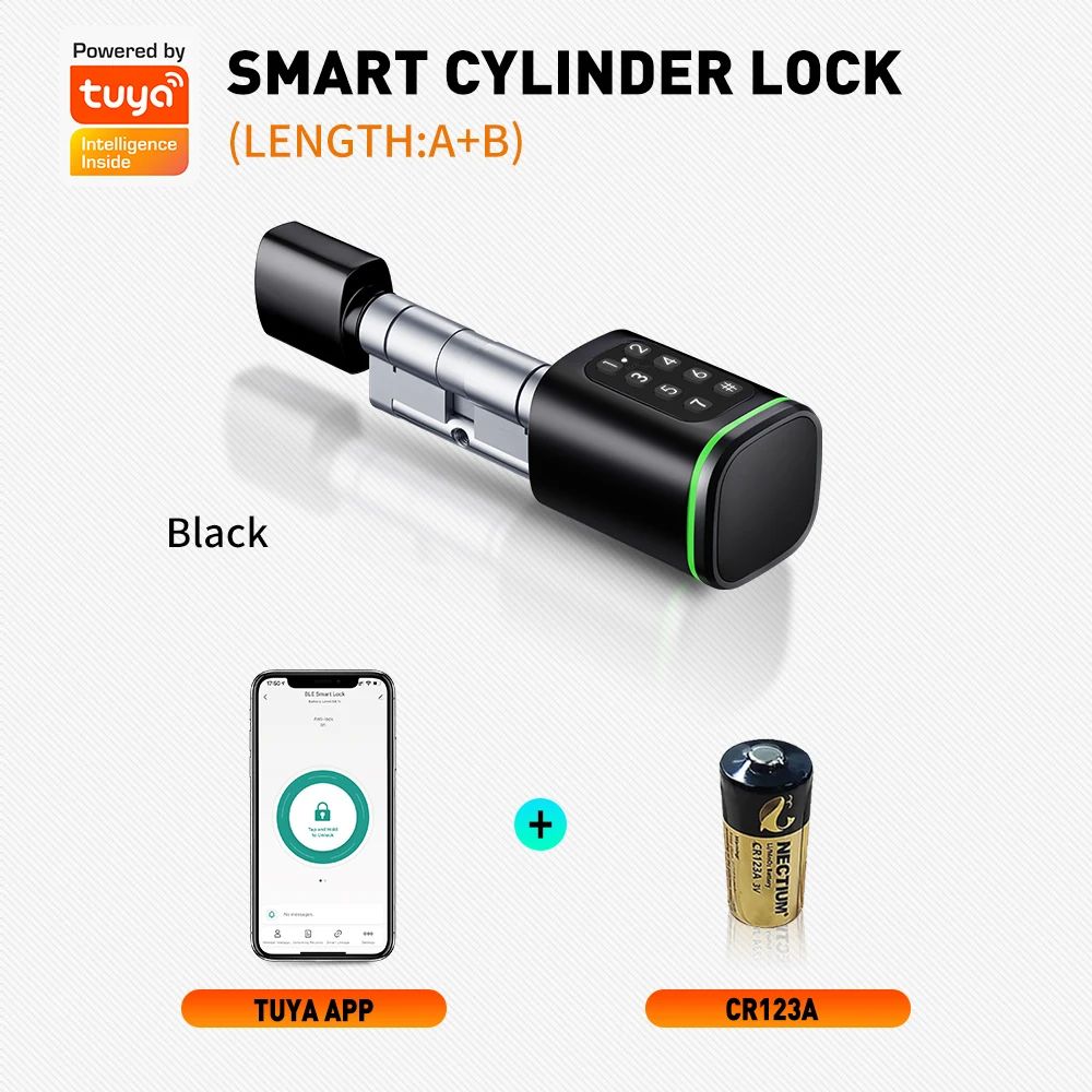 Color:BLACKMortise Lock Size:A45-B45