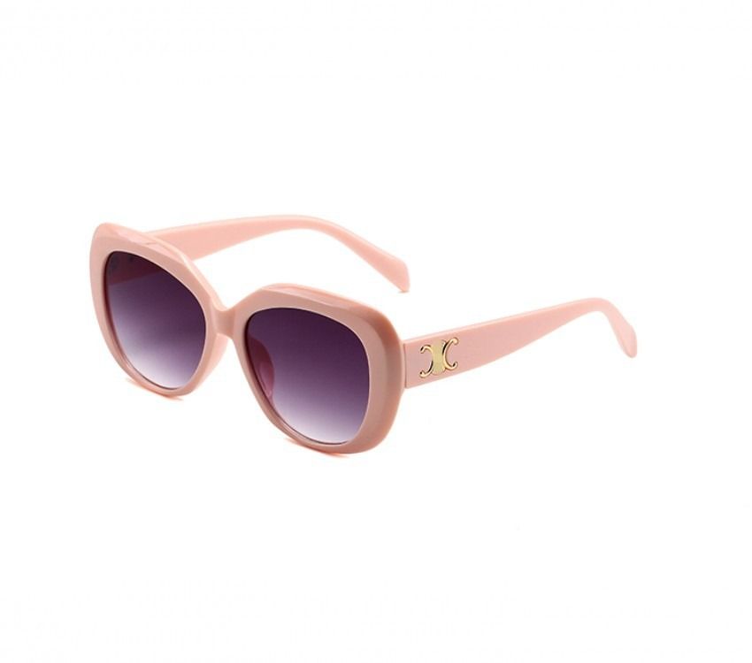 Pink frame double grey lens