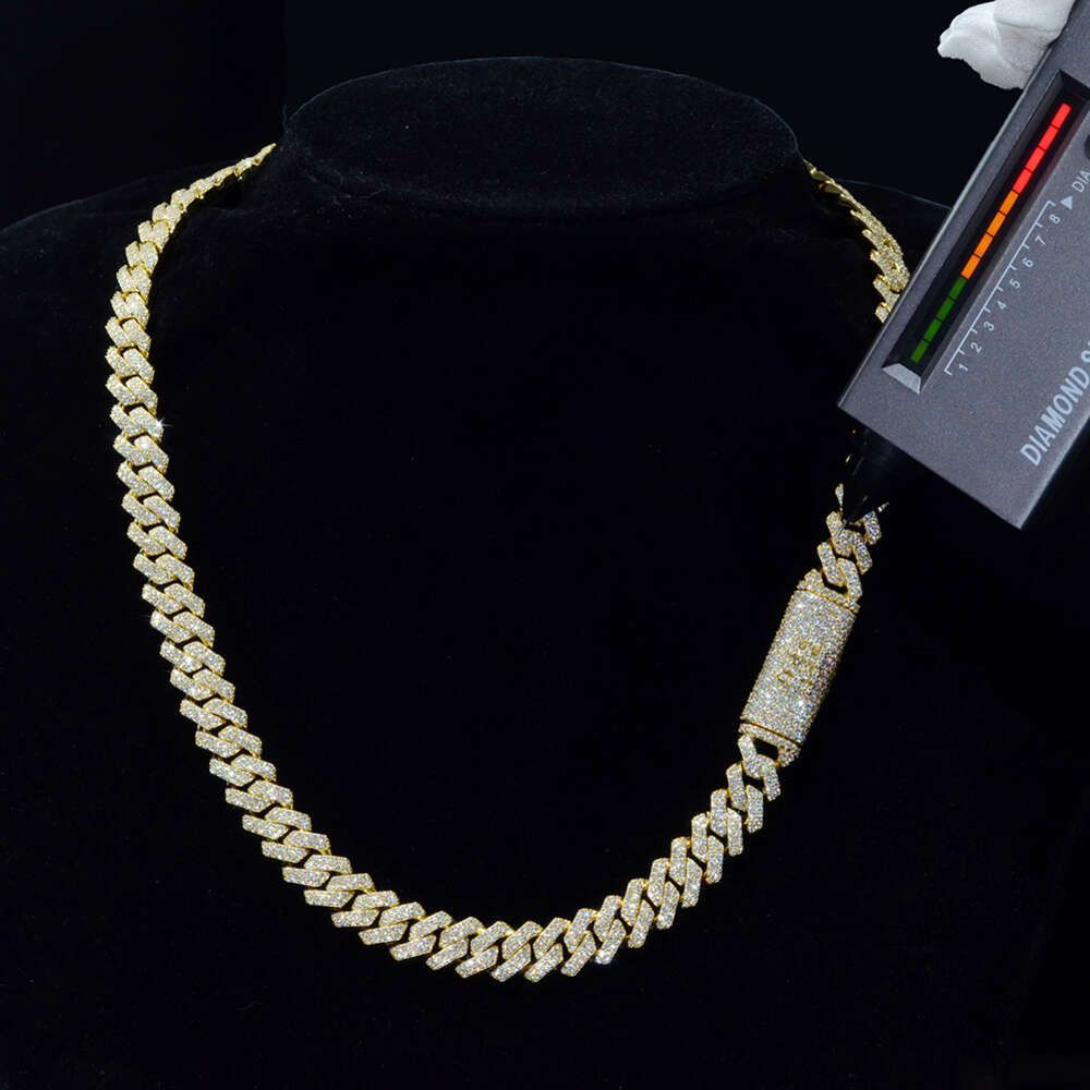 6x8mm Real Gold Diamond Chain-24inches