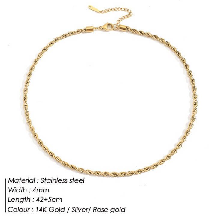 Gold-3mm-38cm+5 cm