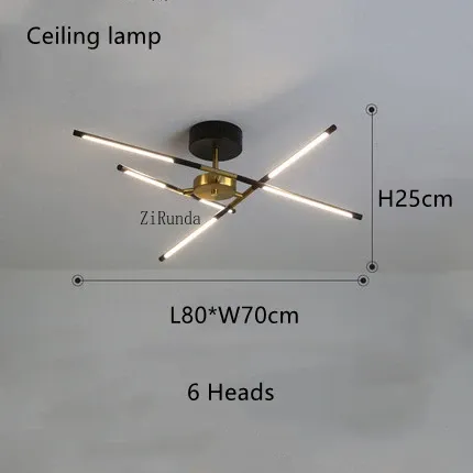 All Gold bady Cold light Ceiling lamp 6