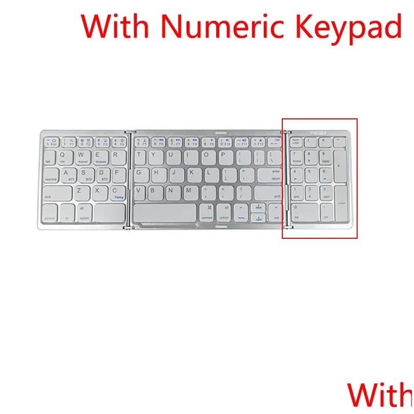 Teclado numérico branco