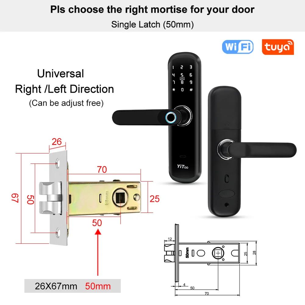 Cor: 50mmMortise Lock Tamanho: Outros