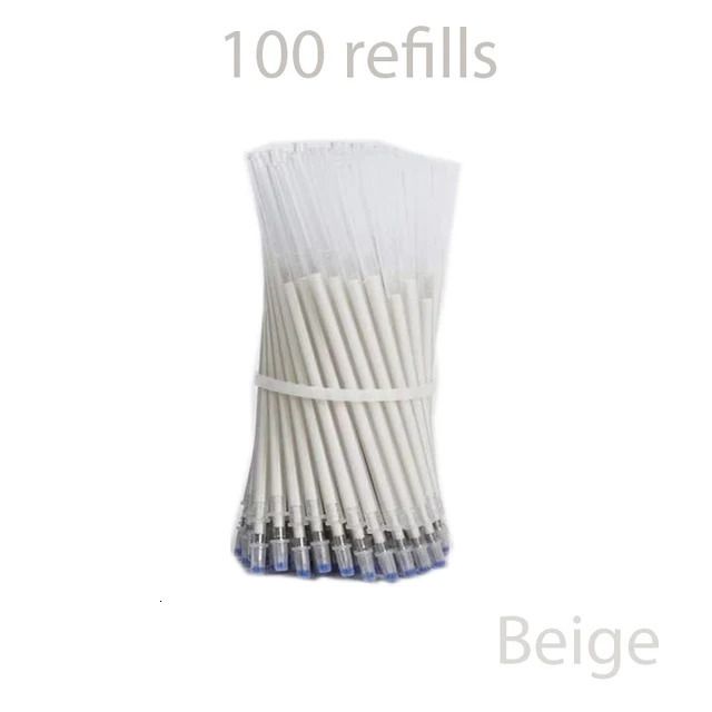 100pcs beige إعادة ملء