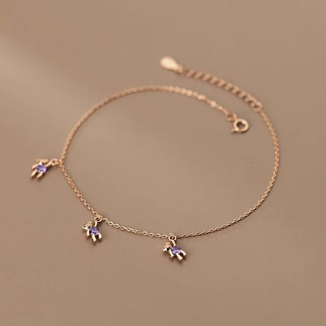 ANKLET DE COULEUR AU GOLD ROSE