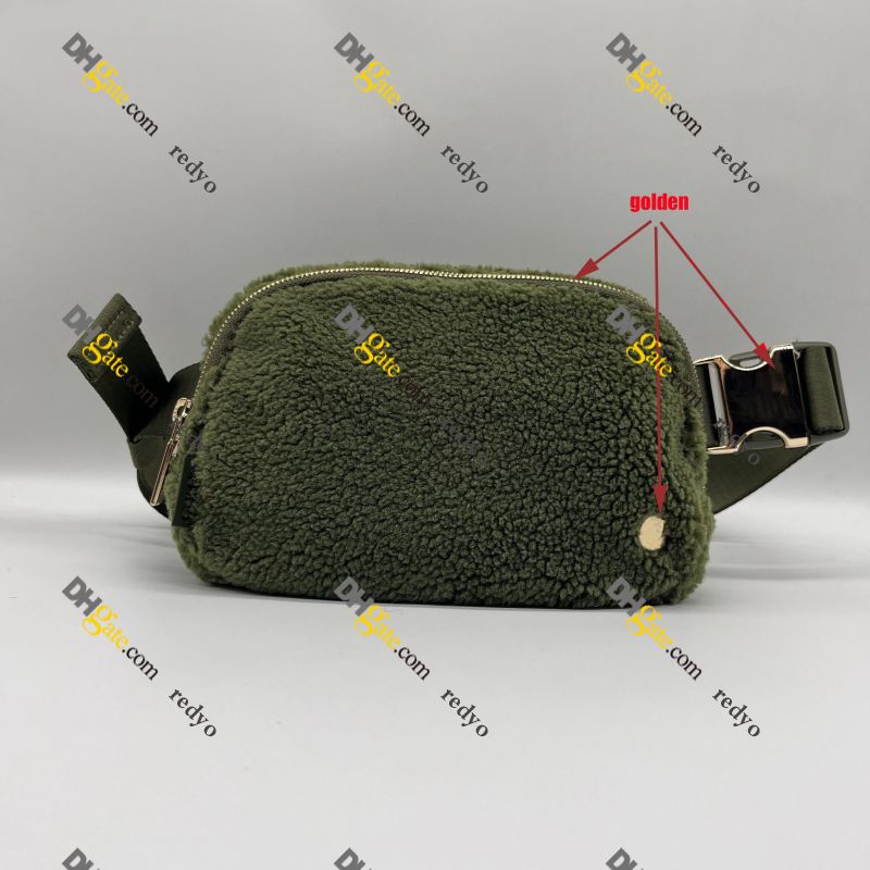 New Version Fleece Belt Bag-Green