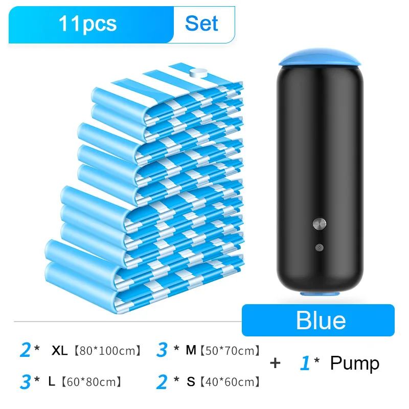 Size:UK PlugColor:Blue Pump-10 Bags
