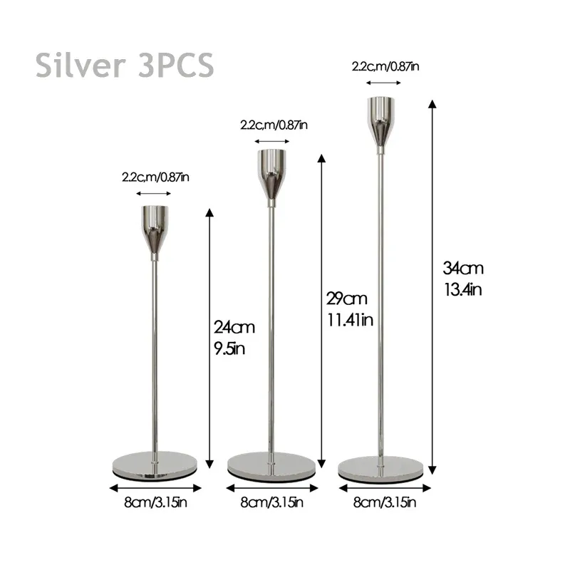 3PCS Silver