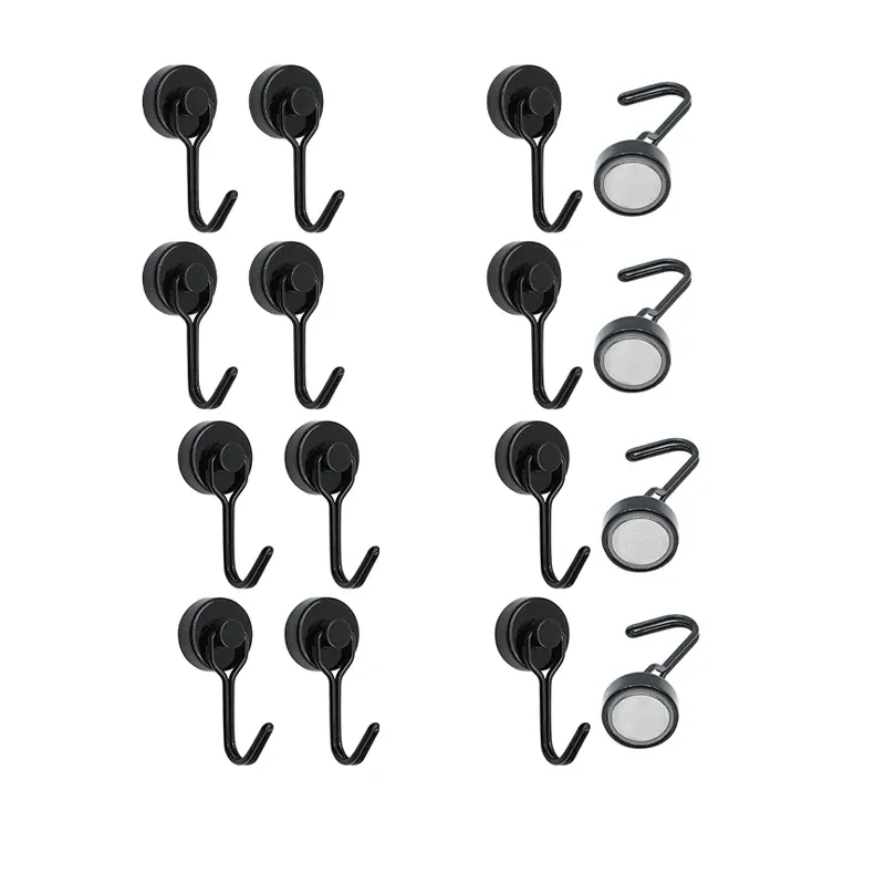 16 pcs noirs 16 mm