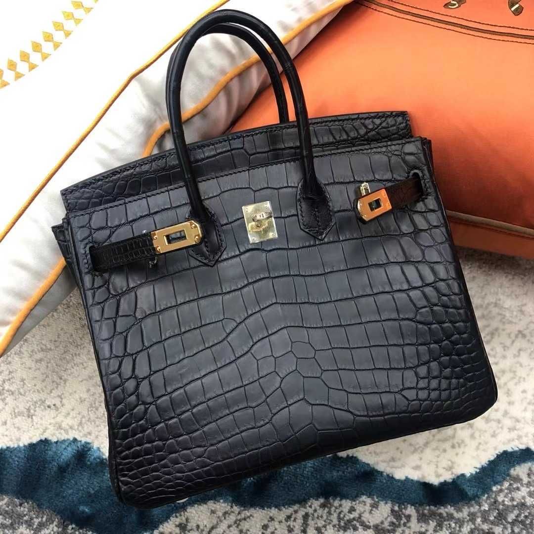 Black Gold Buckle Platinum Bag 25