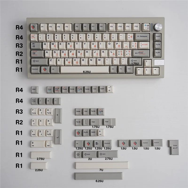 Color:9009 Greek-136 Keys