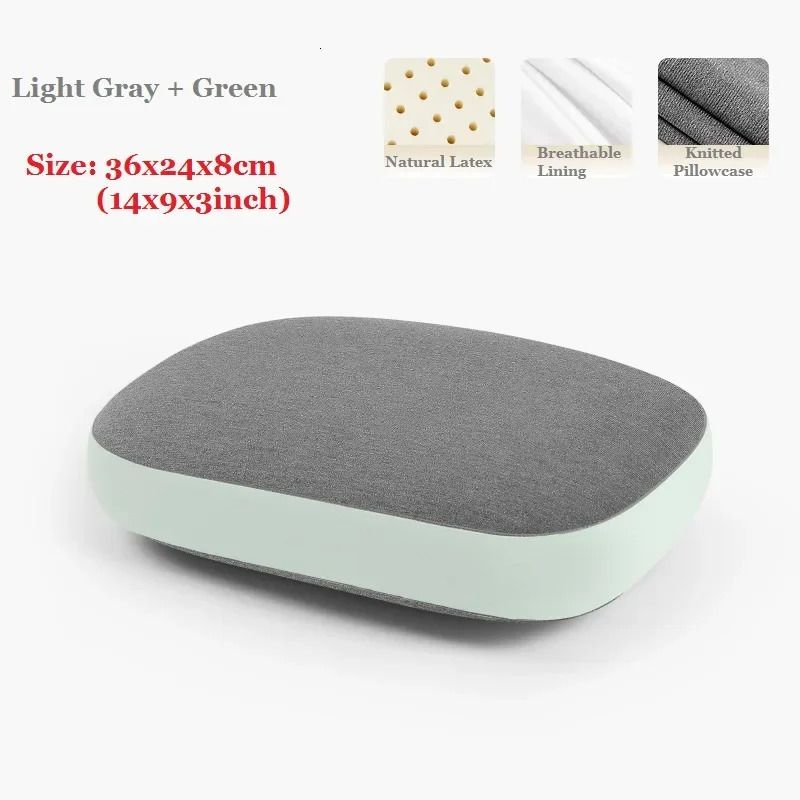 Light Gray-green-1 Latex Pillow