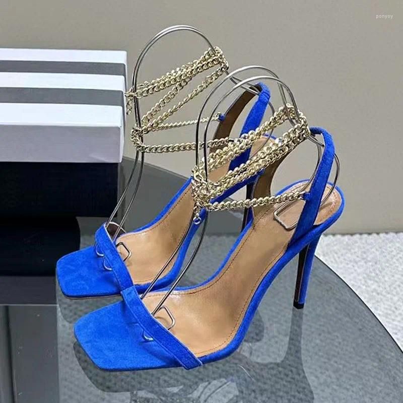 Blue sandals