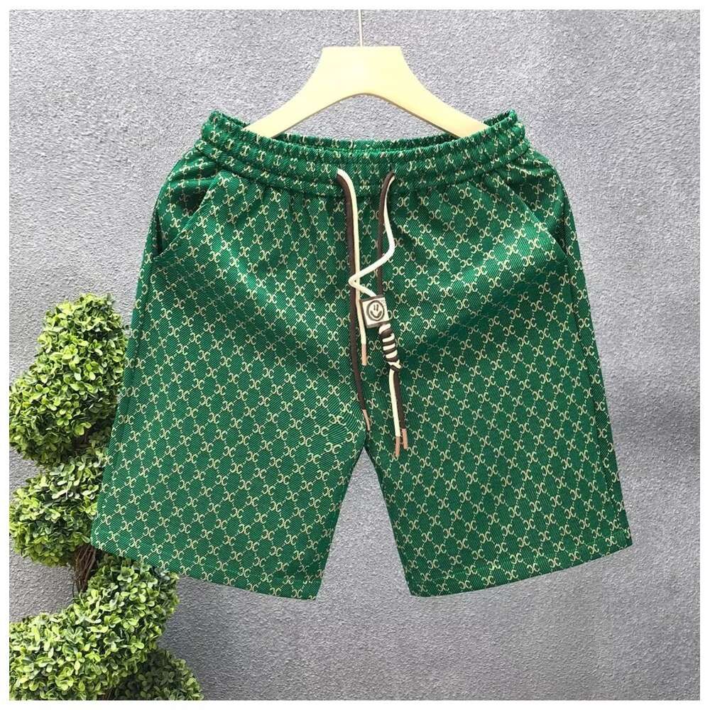High quality green shorts D112