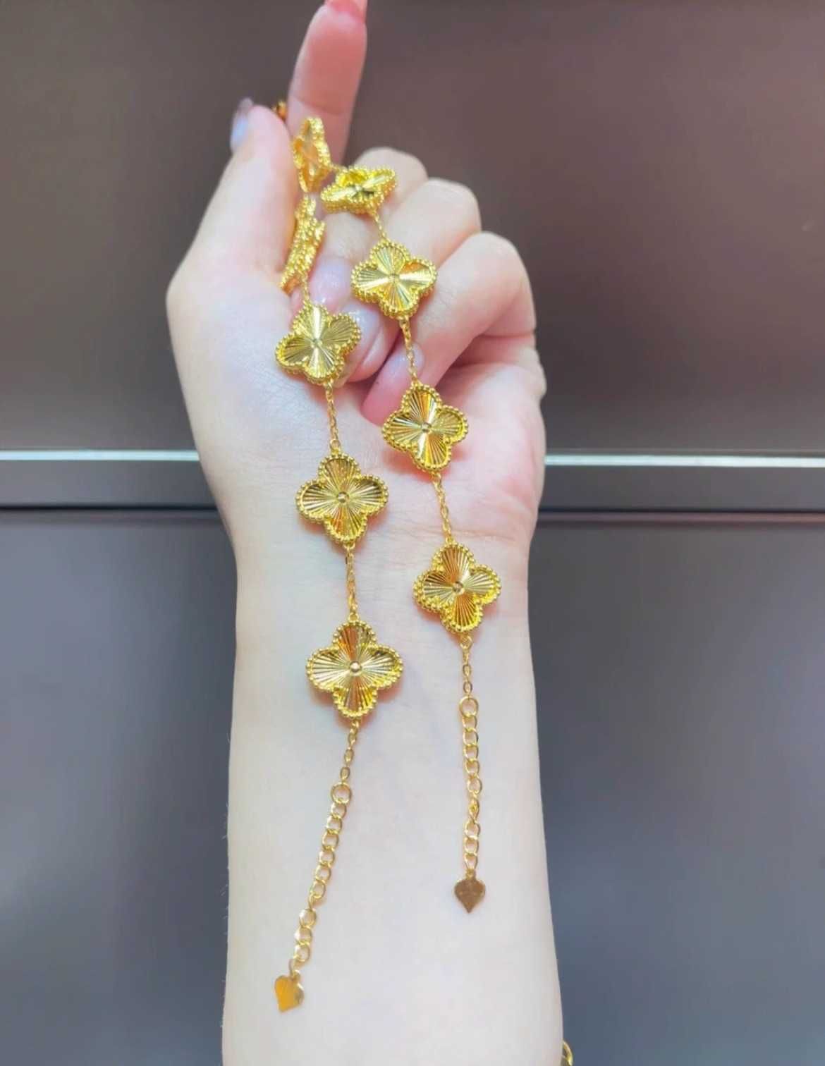 Gold Five Flower Bracelet-19cm