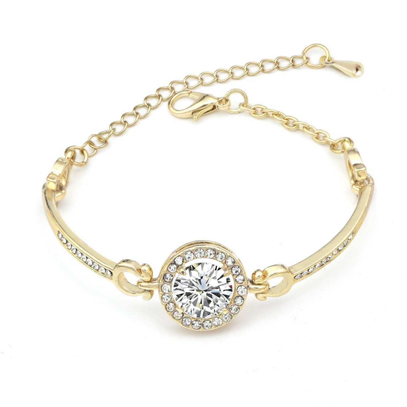 Bracciale in oro champagne zirconi