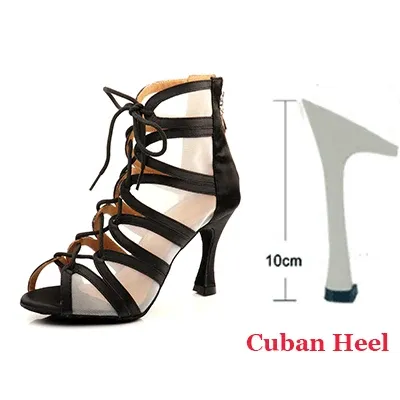 Black 10cmCuban heel