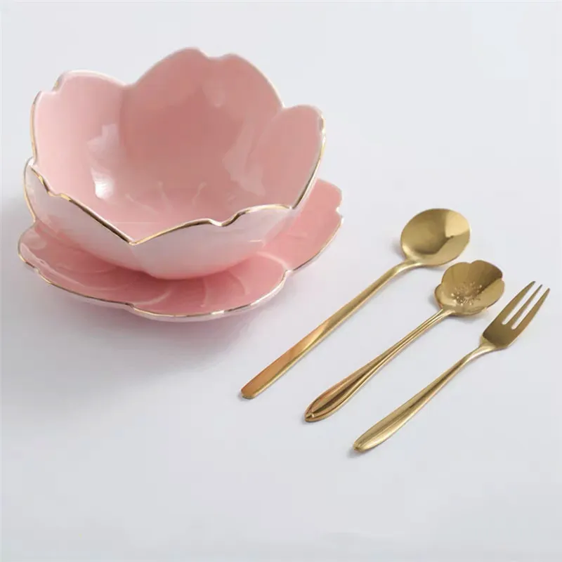 Pink saucer set A