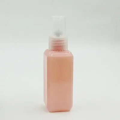 50ml plastic pink bottle clear