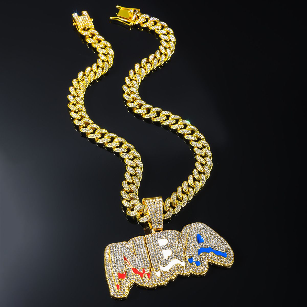 Kolor złota z 5525 50 cm łańcuchów kubańskich