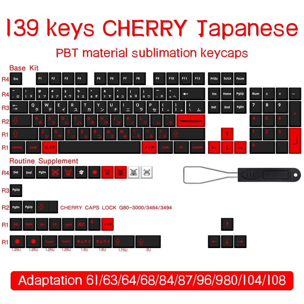 Kleur: Japanse139 sleutels