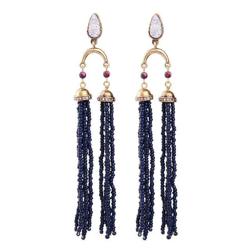 Long Earrings Blue